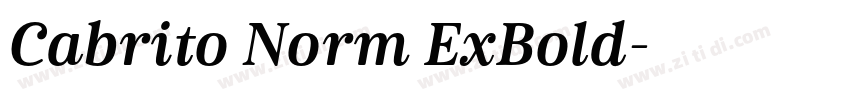 Cabrito Norm ExBold字体转换